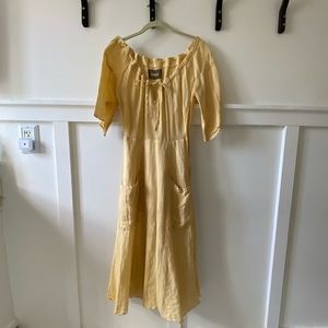 Reformation linen midi dress